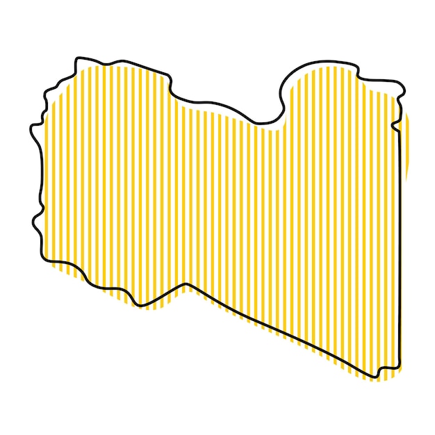 Carte muette simple stylisée de l'icône de la Libye