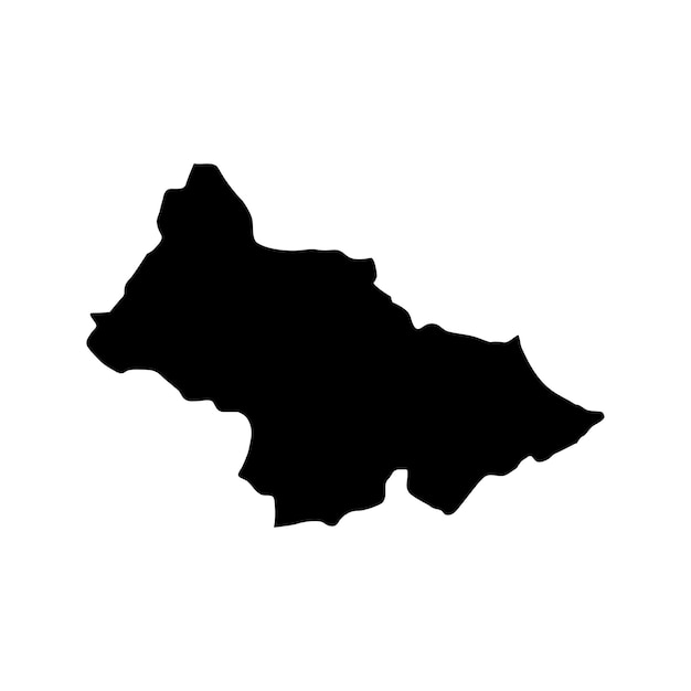 Carte de la municipalité de Bijelo Polje subdivision administrative du Monténégro Illustration vectorielle