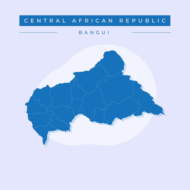 Carte nationale des îles de la République centrafricaine Vecteur de la carte des îles de la République centrafricaine