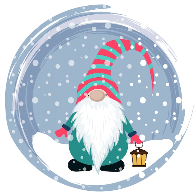 Carte De Noël Avec Gnome Drôle