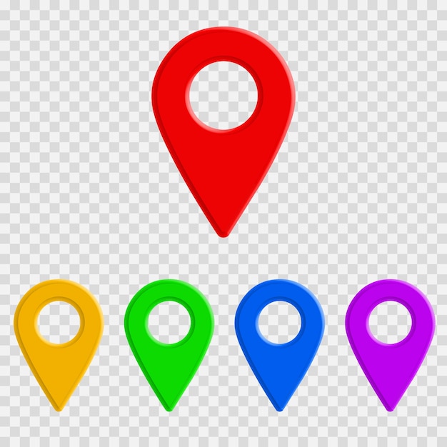 Carte Pointeur Icône Emplacement Destination Point Conception 3d Illustration Vectorielle