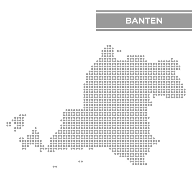 La Carte Pointillée De Banten Est Une Province D'indonésie