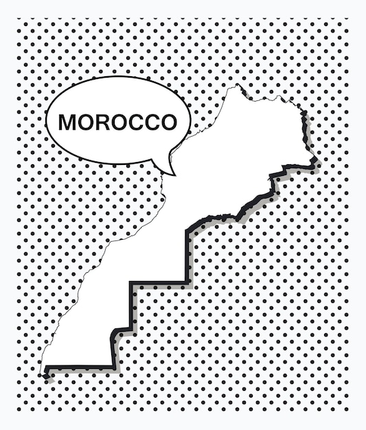 Carte Pop Art Du Maroc