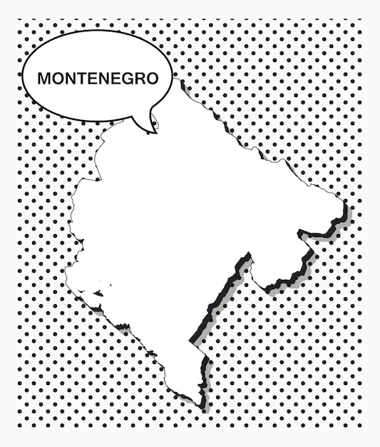 Carte Pop Art Du Monténégro