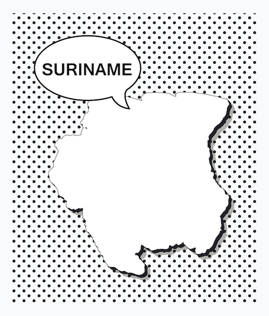 Carte Pop Art Du Suriname