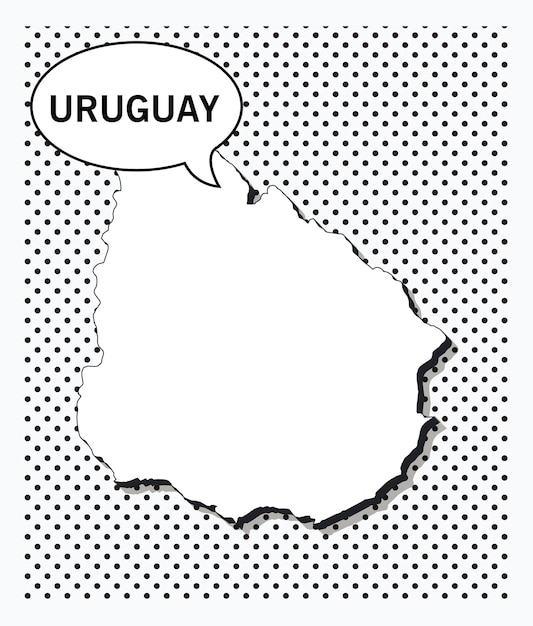 Carte Pop Art De L'uruguay