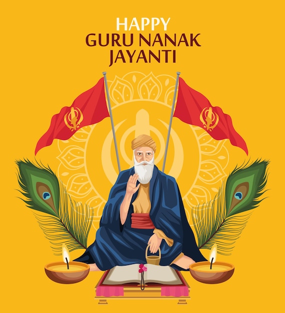 Carte postale de gourou nanak jayanti