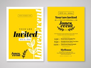 Invitations pour le restaurant