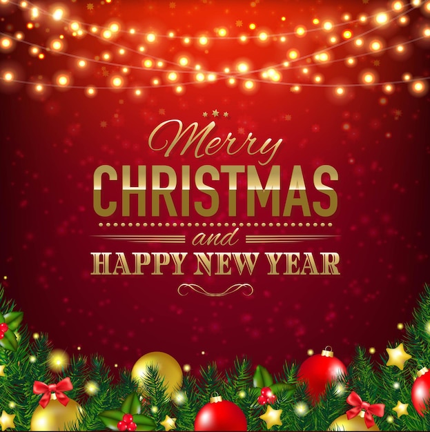 Carte postale de Noël avec bordure de Noël