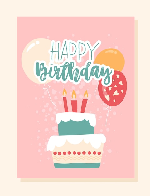Carte postale de voeux d'anniversaire