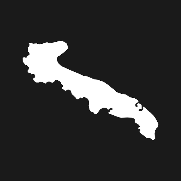 Carte des Pouilles Région d'Italie Illustration vectorielle