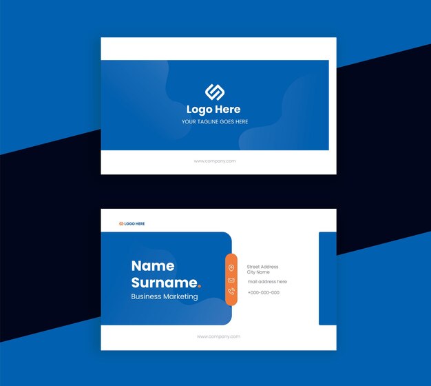 Carte de présentation Creative Modern avec logo Cartes de visite à usage professionnel et personnel