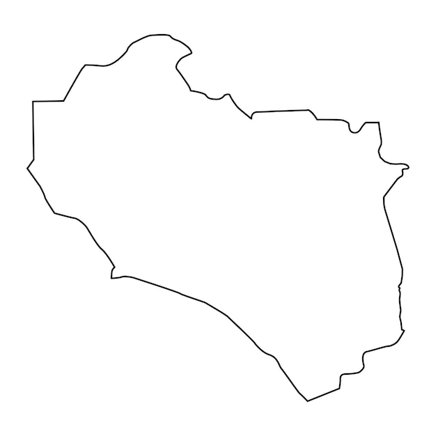 Vecteur carte de la province du khorasan du sud, division administrative de l'iran, illustration vectorielle