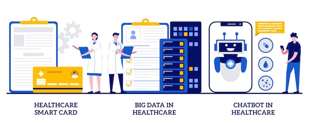 Carte à Puce De Santé, Big Data Et Chatbot Dans Le Domaine De La Santé. Ensemble De Technologie En Médecine