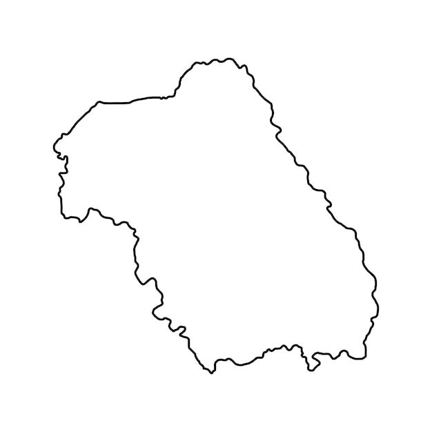 Carte de la région de développement Nord Est de la Roumanie Illustration vectorielle