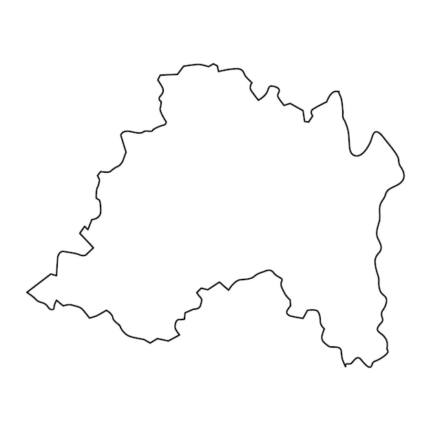 Vecteur carte de la région métropolitaine de santiago, division administrative du chili
