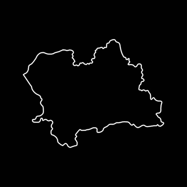 Vecteur carte de la région de zilina en slovaquie illustration vectorielle