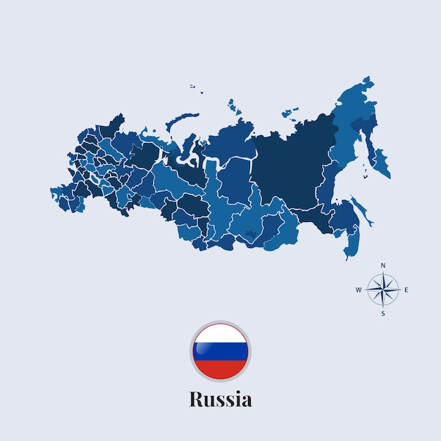 Carte De La Russie Avec Drapeau Carte Du Drapeau De La Russie