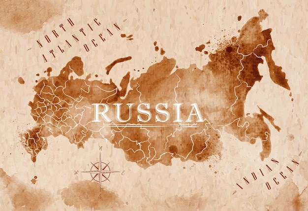 Carte Russie Rétro
