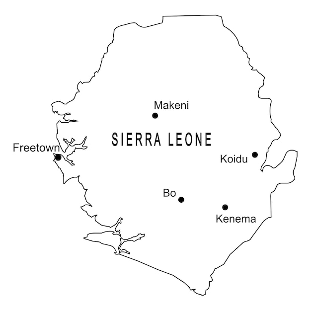 Vecteur la carte de la sierra leone