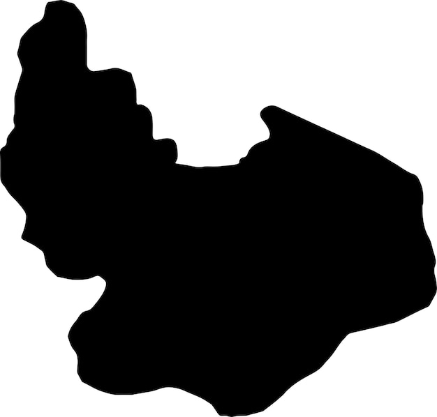 Carte de la silhouette du plateau nigérian
