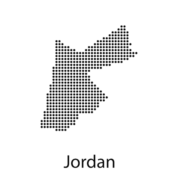 Une Carte Solide Et Mosaïque De La Jordanie