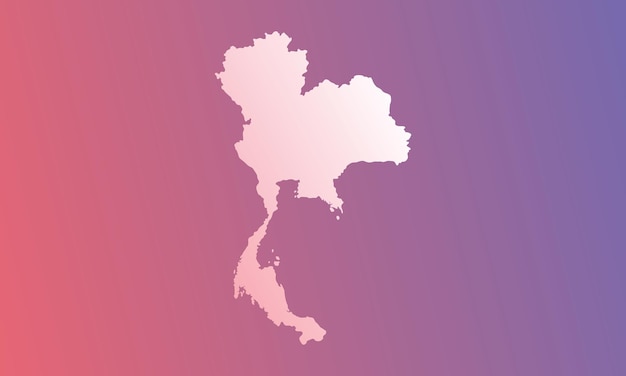 Vecteur carte de la thaïlande