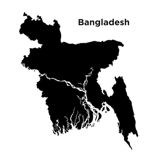 Carte Vectorielle Détaillée Haute Bangladesh