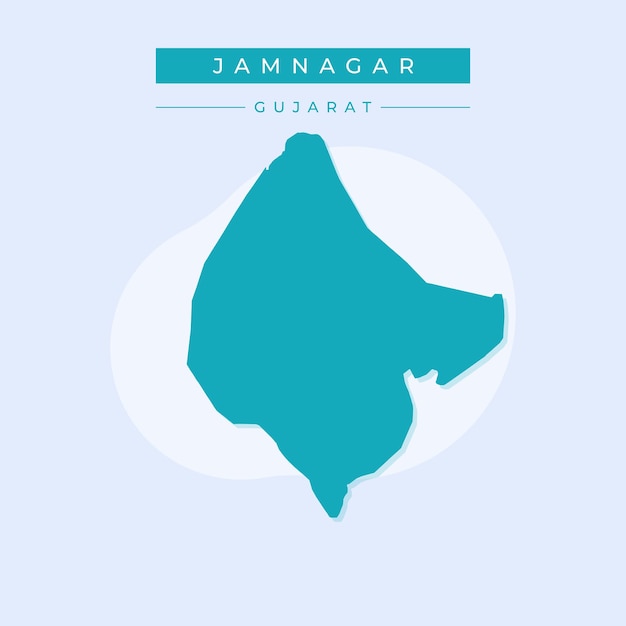 Vecteur carte vectorielle de l'illustration de jamnagar