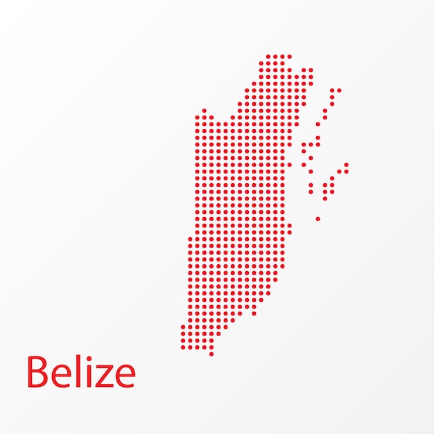 Vecteur carte vectorielle en points du belize