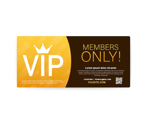 Vecteur carte vip club