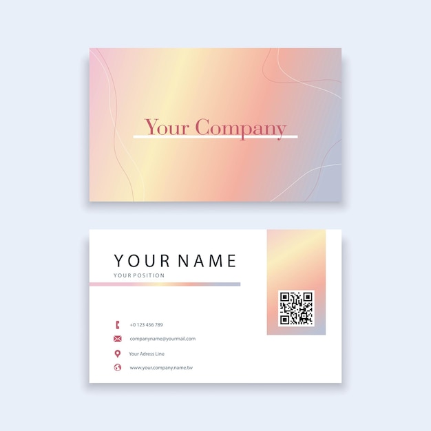 Carte De Visite Au Gradient Vectoriel