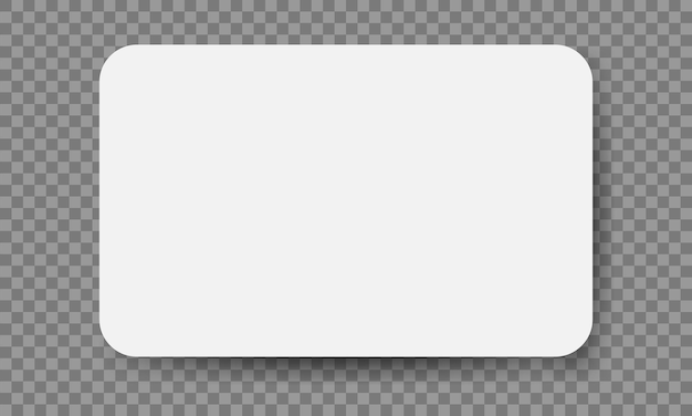 Vecteur carte de visite blanche en plastique ou en papier