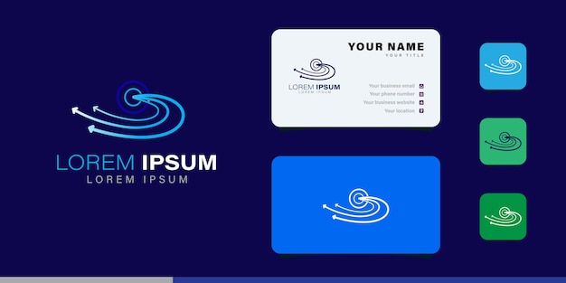 Une carte de visite bleue et blanche avec un logo pour une entreprise appelée le lopbum.