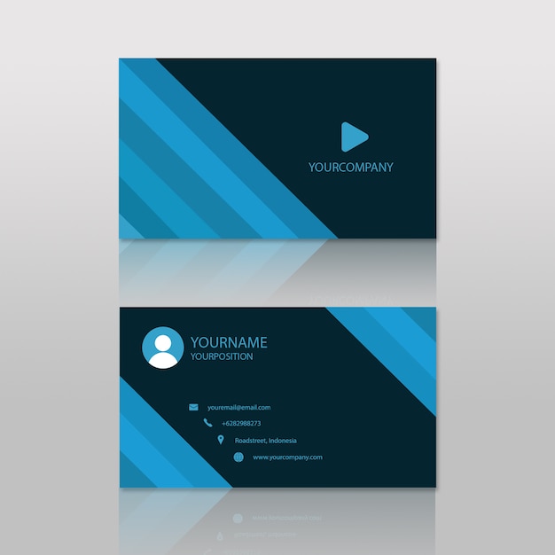 Carte De Visite Blue Strip Marketing