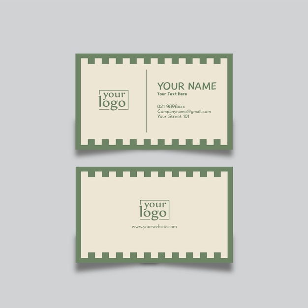 Carte De Visite Design Résumé Vert