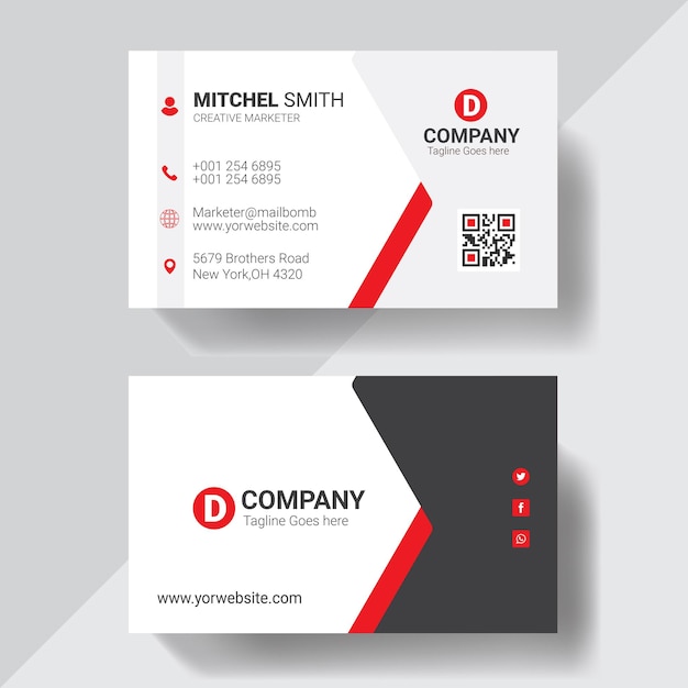 Carte de visite d'entreprise
