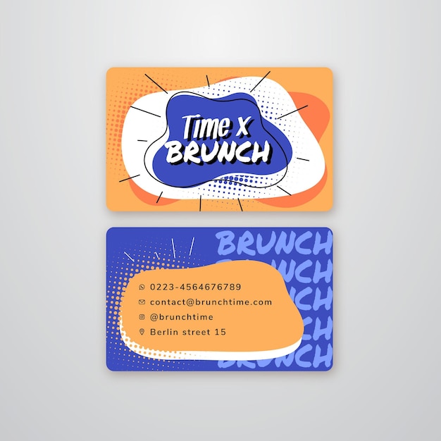 Carte de visite horizontale Brunch