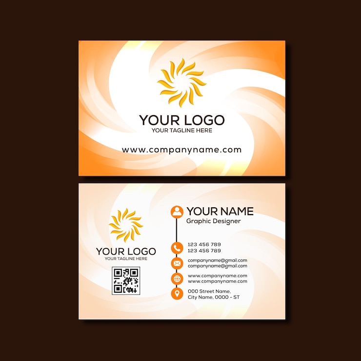 Vecteur une carte de visite avec un logo pour votre logo
