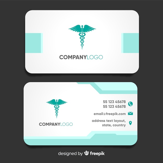 Carte de visite moderne avec concept médical
