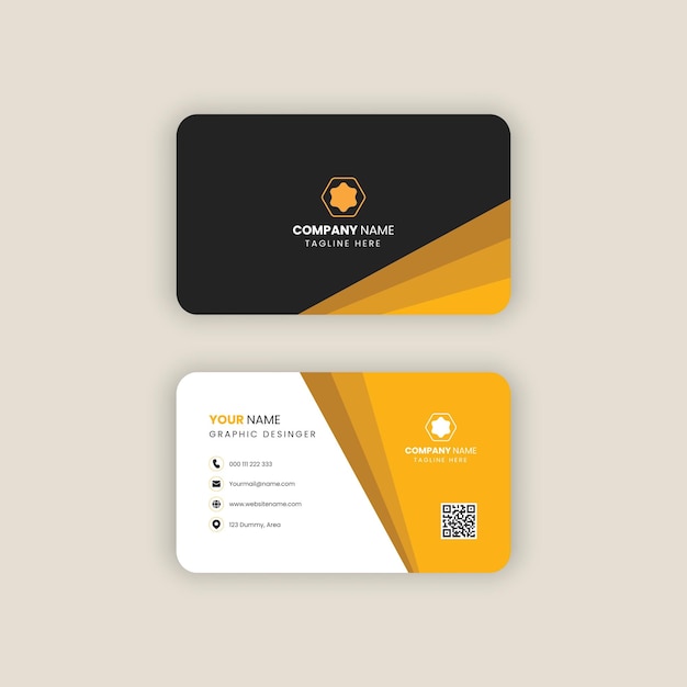 Carte de visite orange moderne