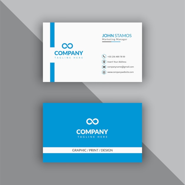 Une carte de visite pour une entreprise appelée infinity company.