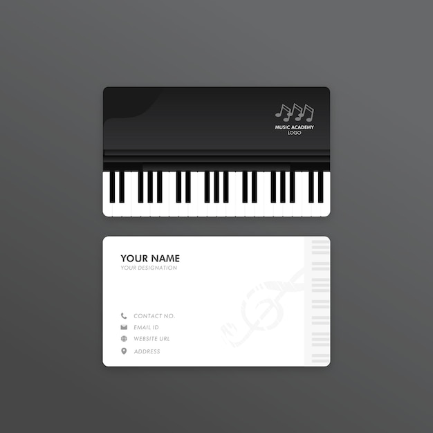 Vecteur carte de visite pour musicien