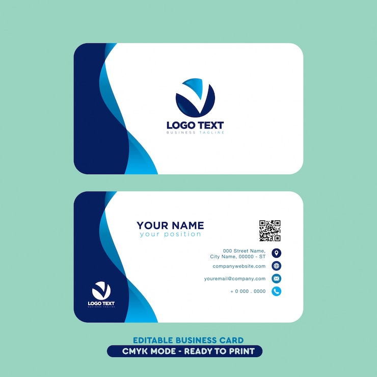 Vecteur carte de visite professionnelle moderne