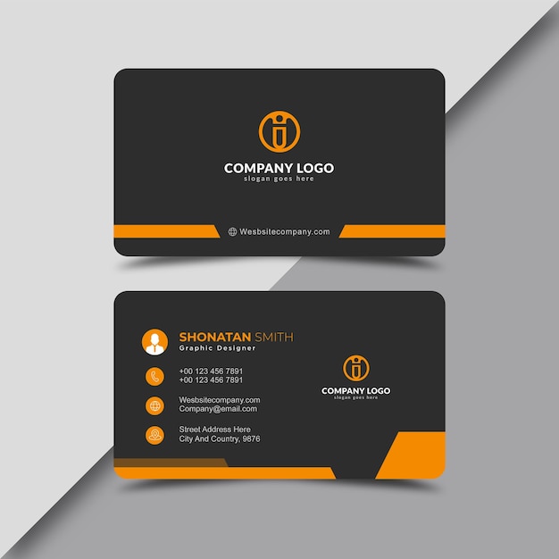 Carte De Visite Professionnelle Vecteur Premium