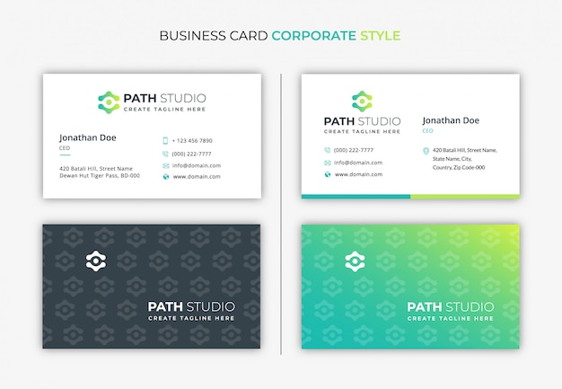 Carte De Visite Style Entreprise