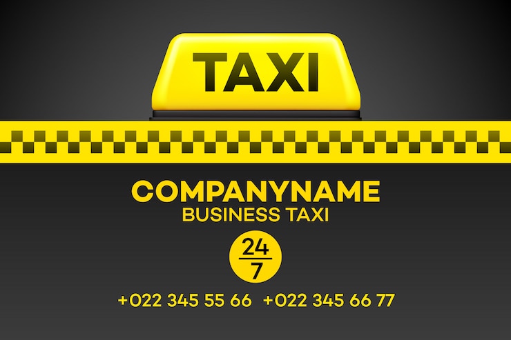 Vecteur carte de visite de taxi.