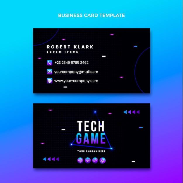 Carte De Visite De Technologie Abstraite Dégradé