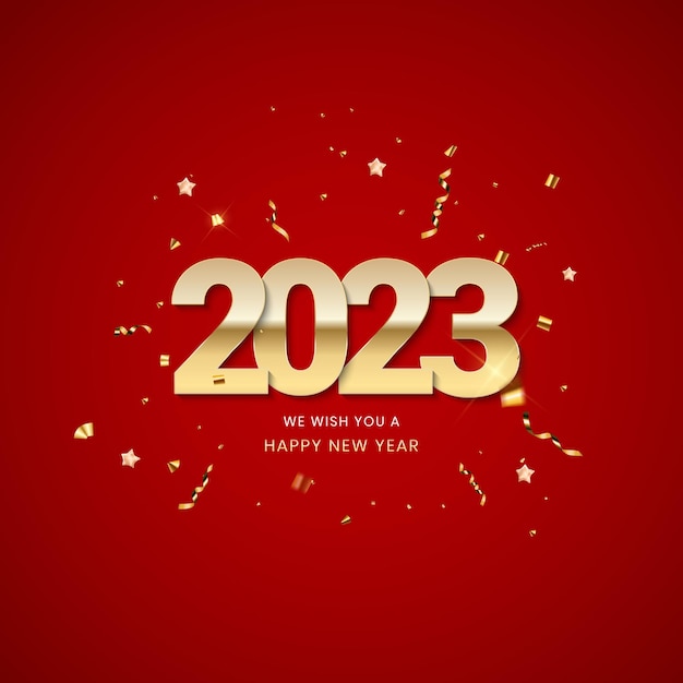 Carte Voeux 2023 Bonne Année Illustration Vectorielle