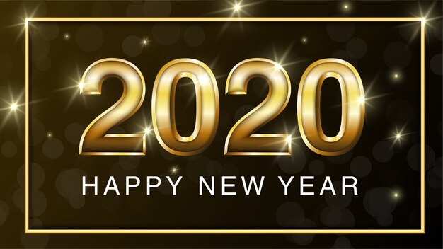 Carte de voeux de bonne année 2020